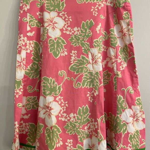 Sara Jane Pink and Green Floral Skirt - Picture 3 of 10